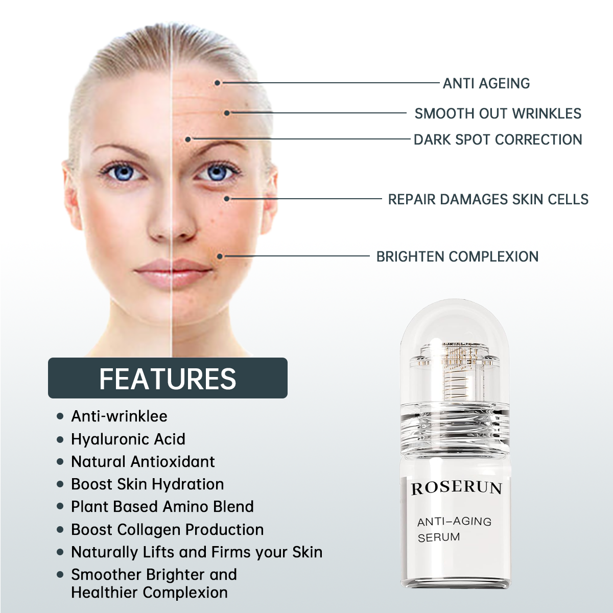 Last Day 50%off🔥ROSERUN™ Micro-infusion Advanced Collagen Enhancement Anti-aging Kit