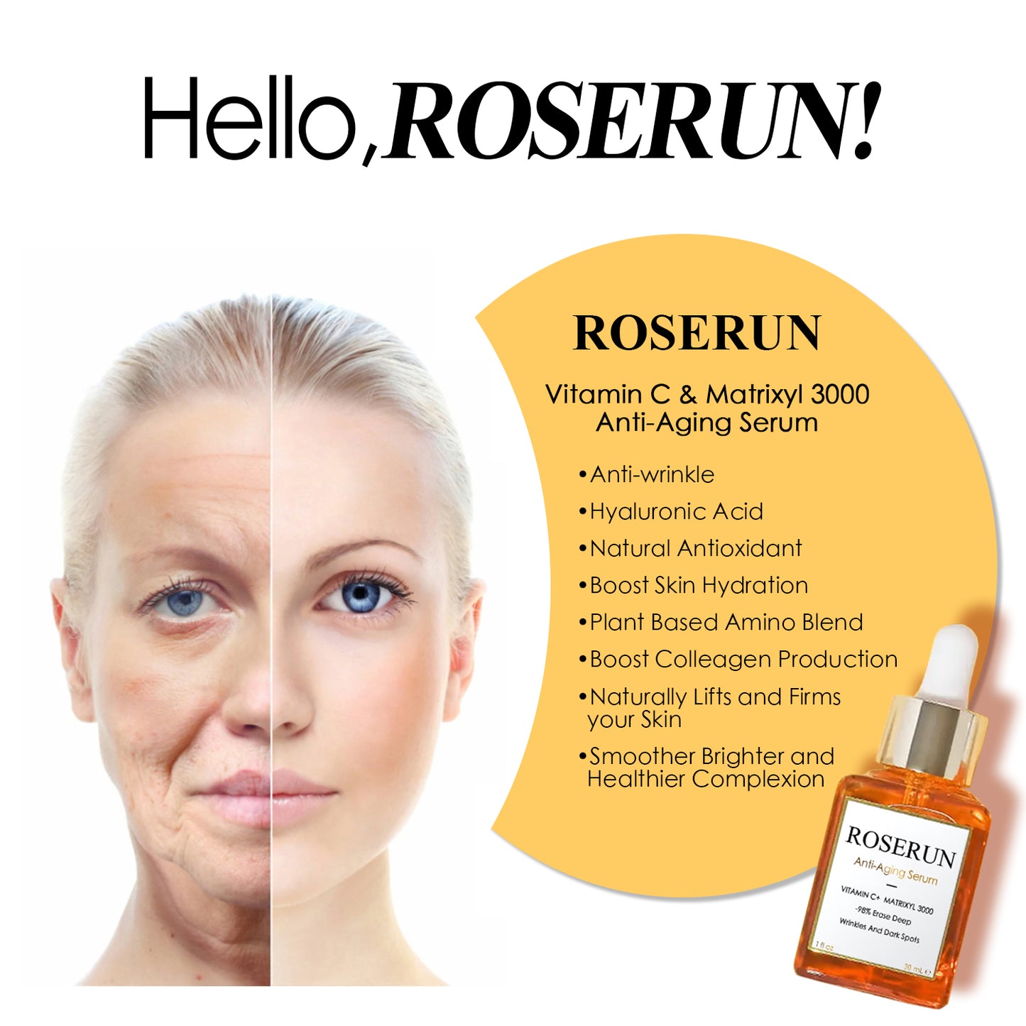 ROSERUN™ Advanced Collagen Boost Anti Aging Serum