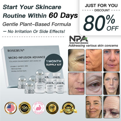 Last Day 50%off🔥ROSERUN™ Micro-infusion Advanced Collagen Enhancement Anti-aging Kit